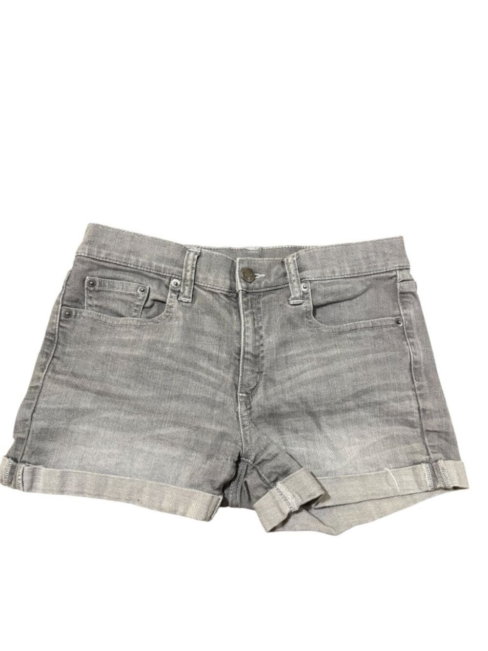 Gap 26R Gray Slim Shorts Rolled Raw Hem